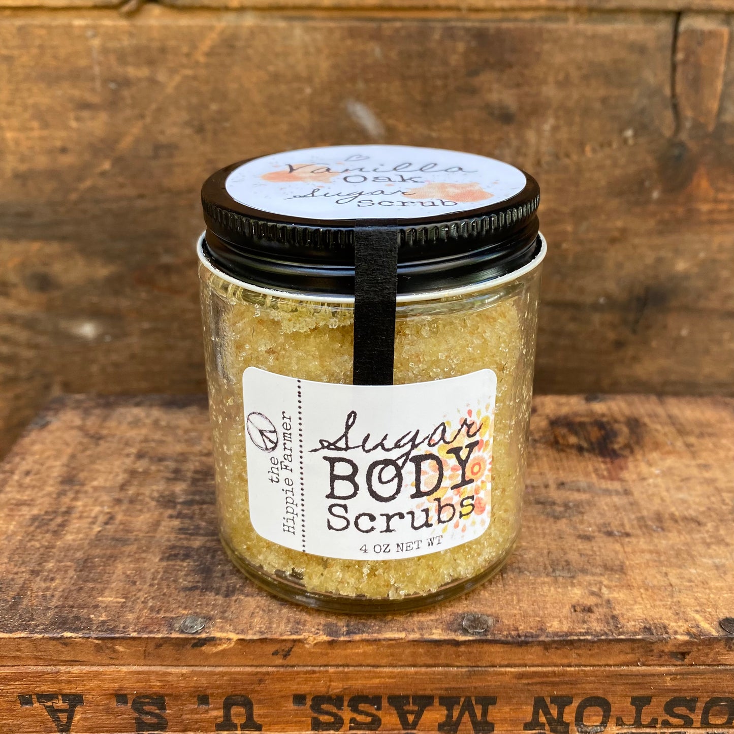 Sugar Body Scrub - Vanilla Oak - 8oz or 4oz - The Hippie Farmer