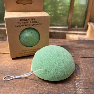 Konjac Biodegradable Sponge - Green Tea or Charcoal - by Mother Earth ME - The Hippie Farmer