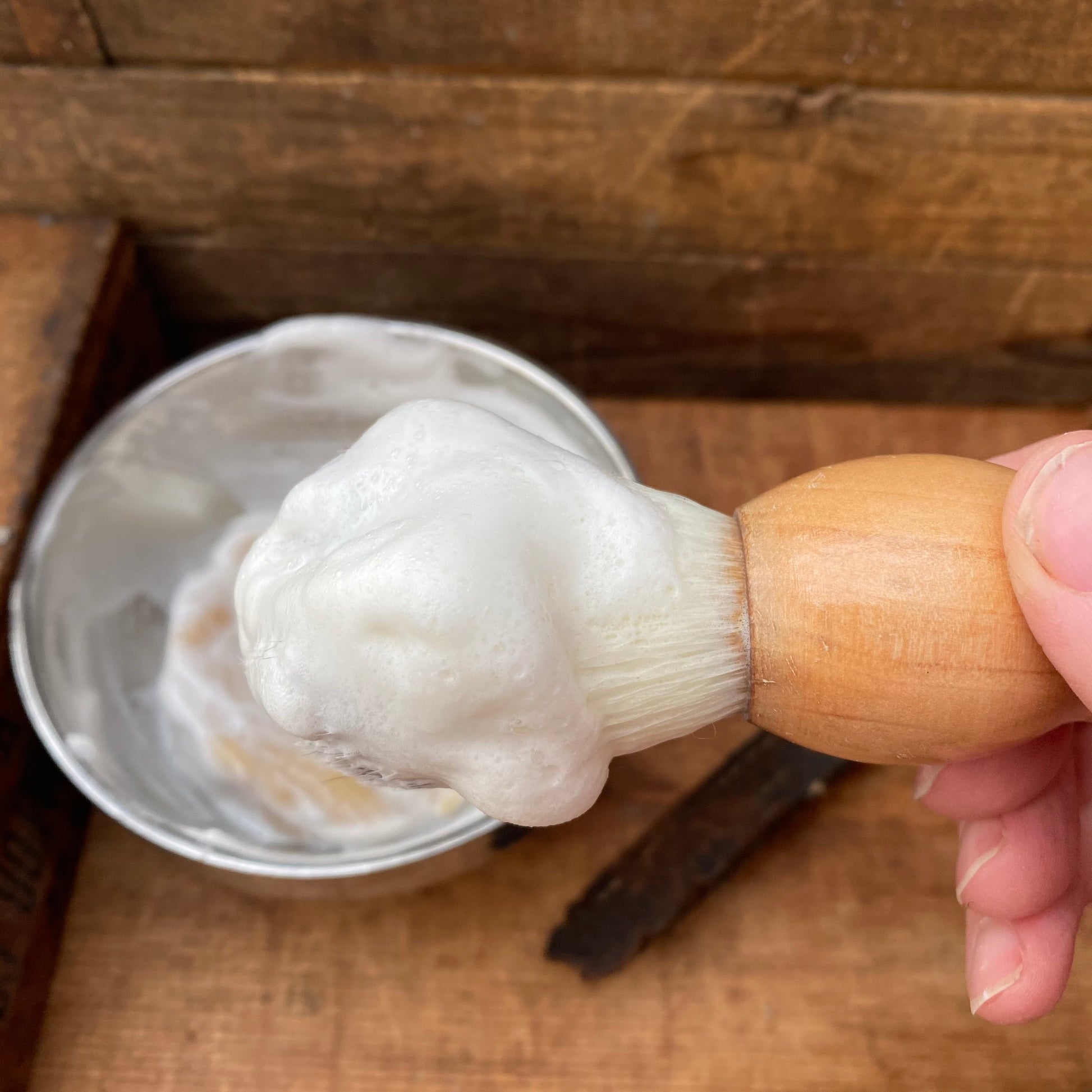 Old Fashioned Dual Lye Shave Soap with BEER -  Oatmeal Stout - 3oz - The Hippie Farmer