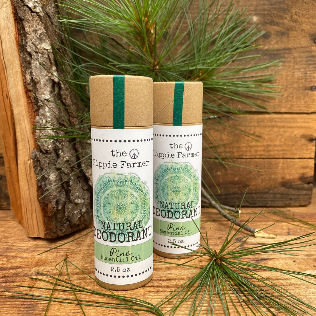 Pine Essential Oil - Natural Deodorant - Aluminum and Baking Soda FREE - 2.5oz - The Hippie Farmer