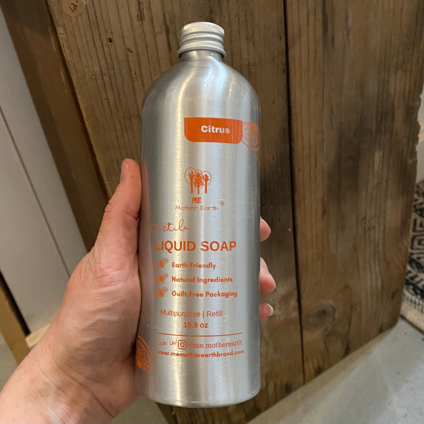 image of citrus aluminum bottle