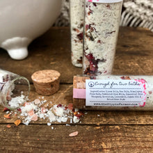 Load image into Gallery viewer, Bath Salts - Goat Milk &amp; Dried Roses - 55ml Glass Tube - The Hippie Farmer