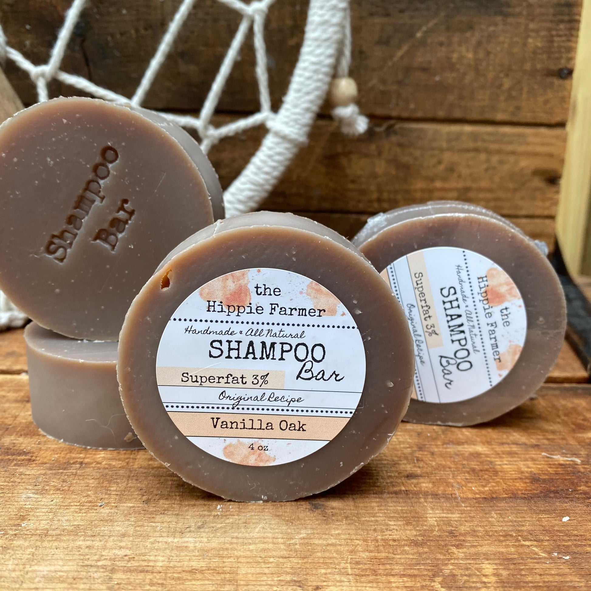 Vanilla Oak Shampoo Soap Bar 3% or 10% Superfat - The Hippie Farmer