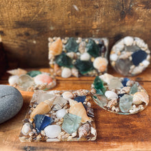 Load image into Gallery viewer, Shells &amp; Sea Glass Soap Dish - Rectangle, Square or Circle - The Hippie Farmer