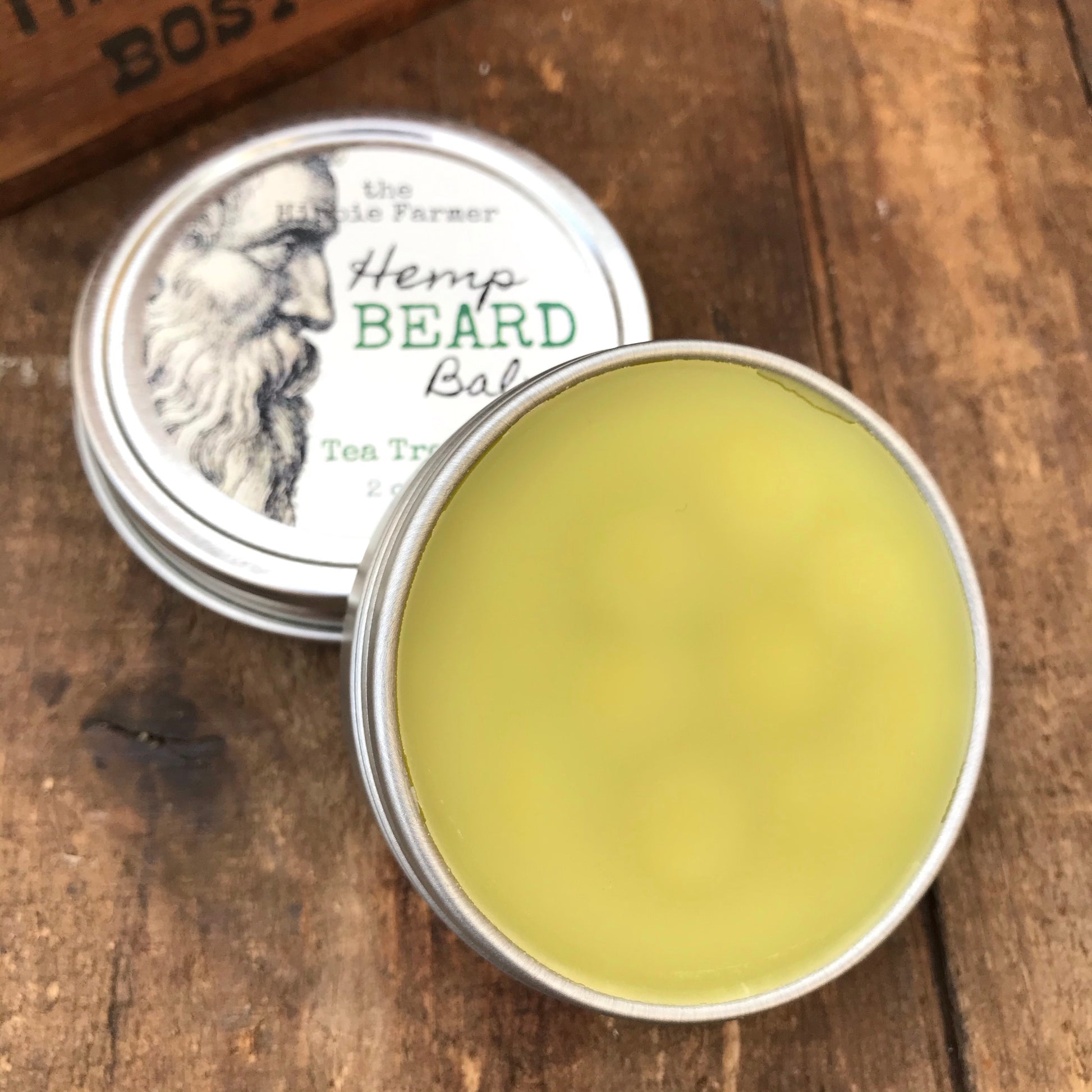 Hemp Beard Balm - 2 oz Tin - Tea Tree - The Hippie Farmer