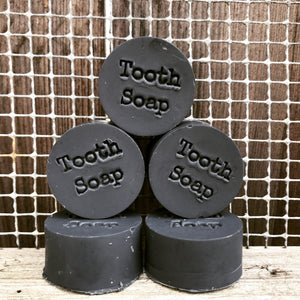 Tooth Soap - Peppermint & Orange with Acitvated Charcoal/Aloe Vera - 0.75 oz tin or 3x Refill - The Hippie Farmer