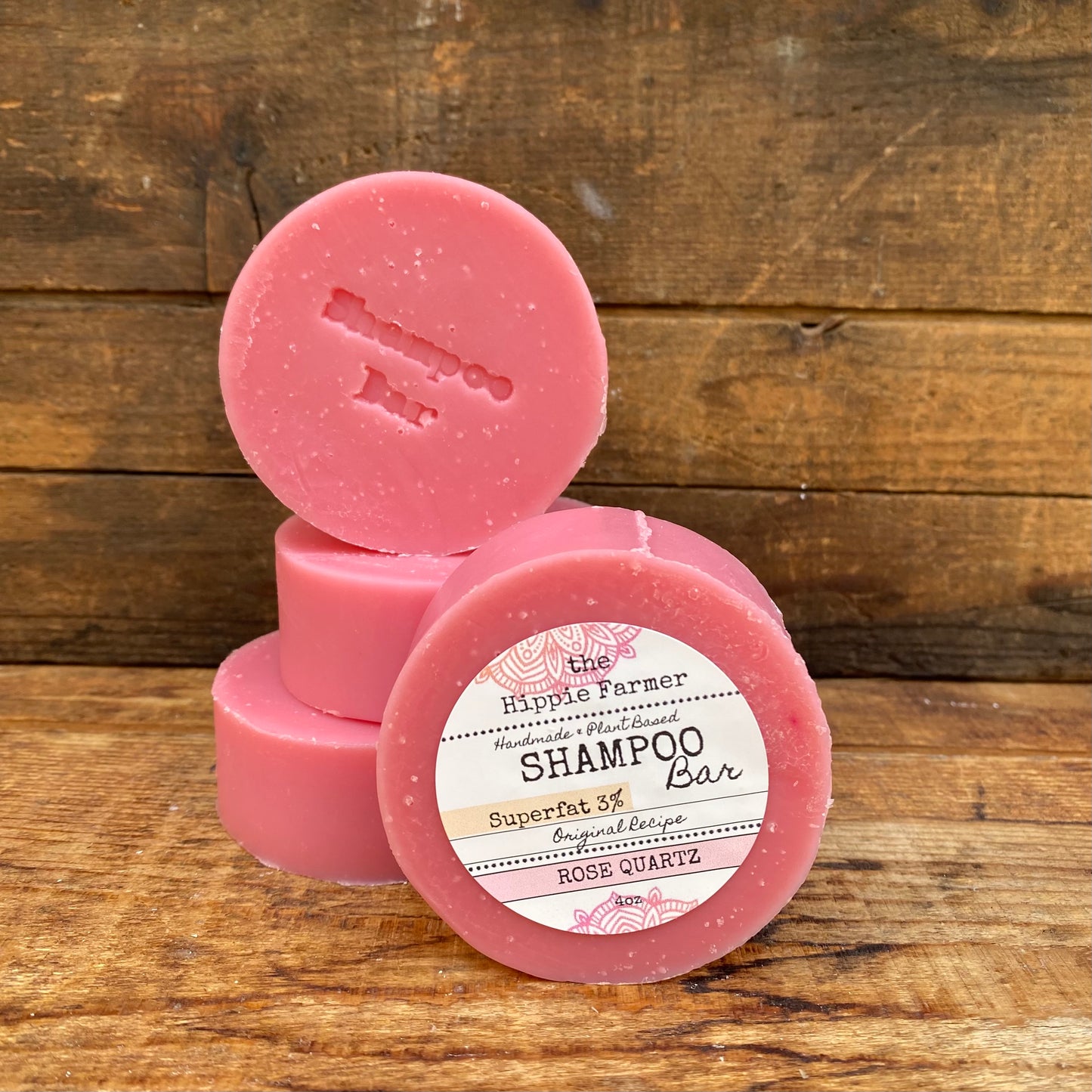 Rose Quartz Shampoo Soap Bar 3% or 10% Superfat - The Hippie Farmer