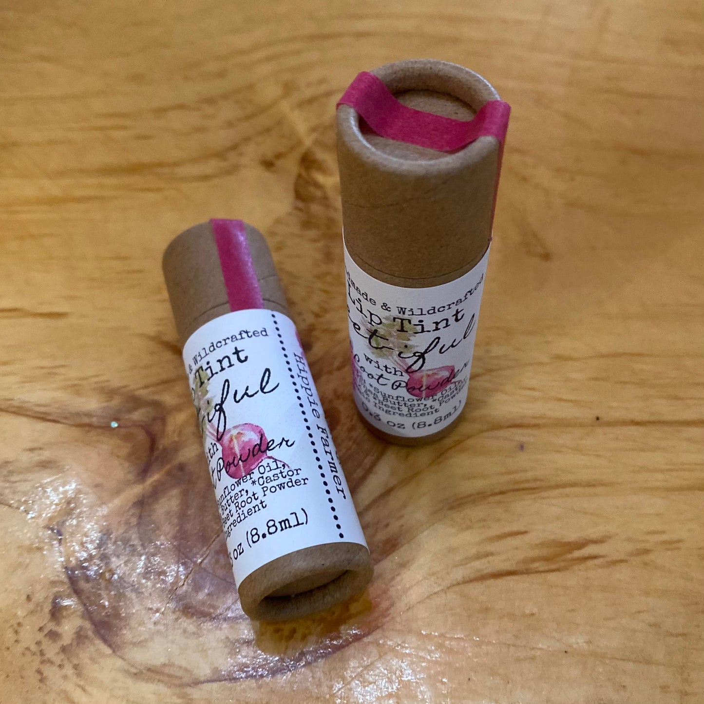 Beet-iful Lip Balm - 0.3oz Tube - Beet Tinted & Unscented - The Hippie Farmer