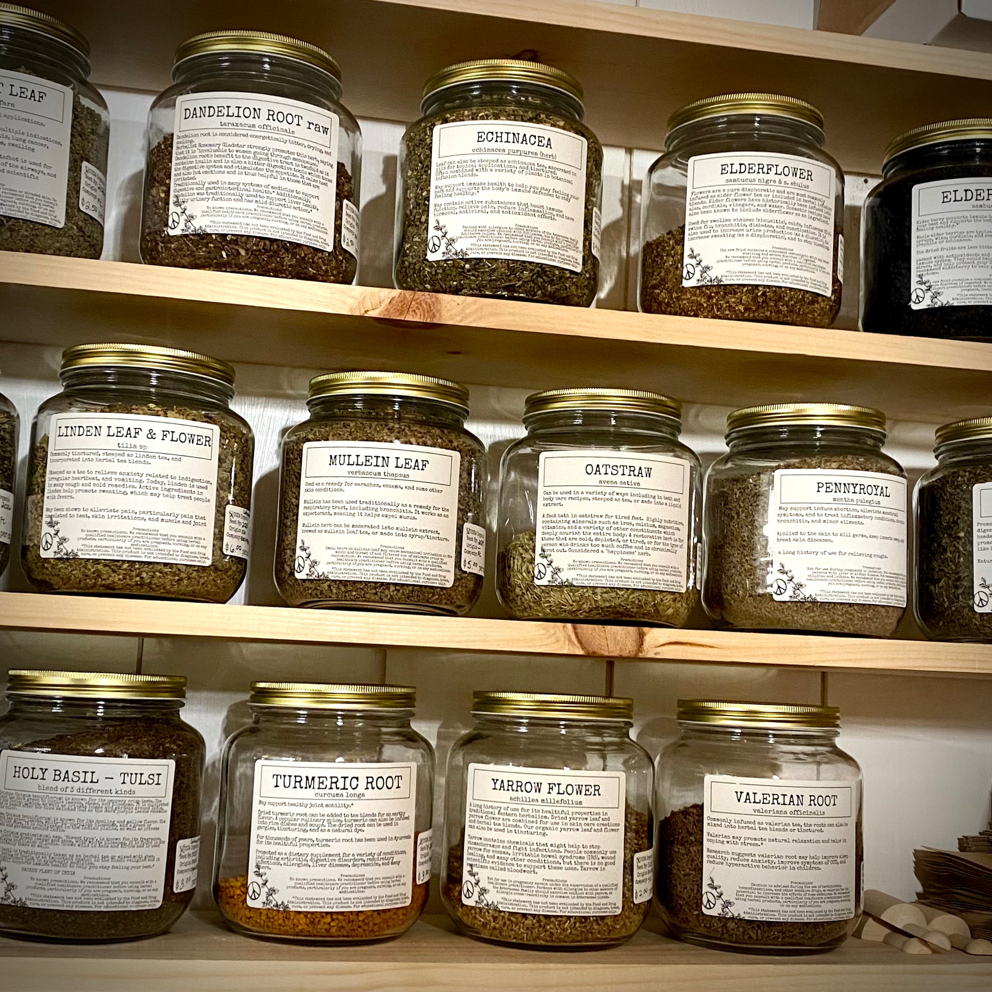 Loose Leaf Herbs - per half oz - Organic - The Hippie Farmer