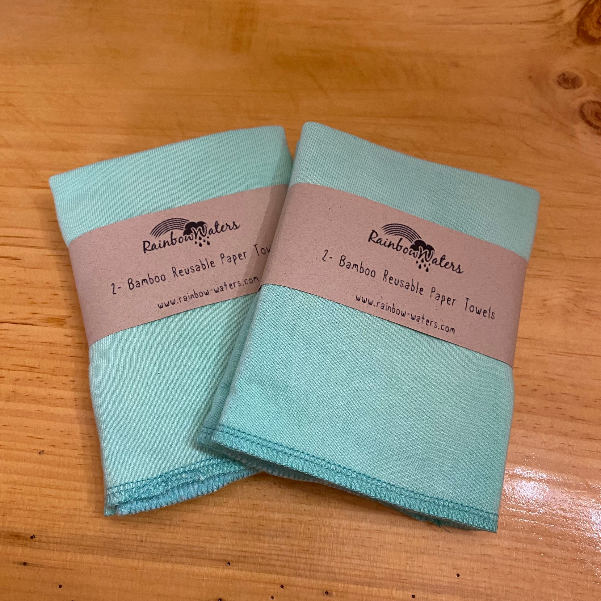 Mineral Turquoise - 2pk Reusable Paper Towels - Rainbow Waters - The Hippie Farmer