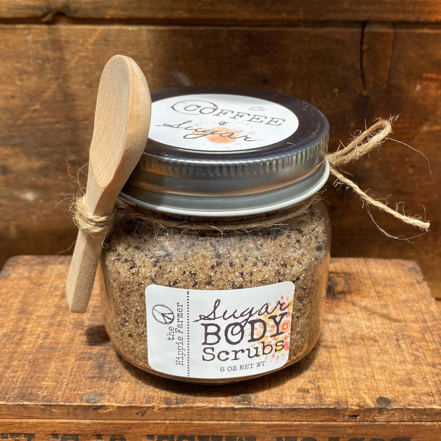 Sugar Body Scrub - Sugar & Coffee Bean  - 8oz or 4oz - The Hippie Farmer