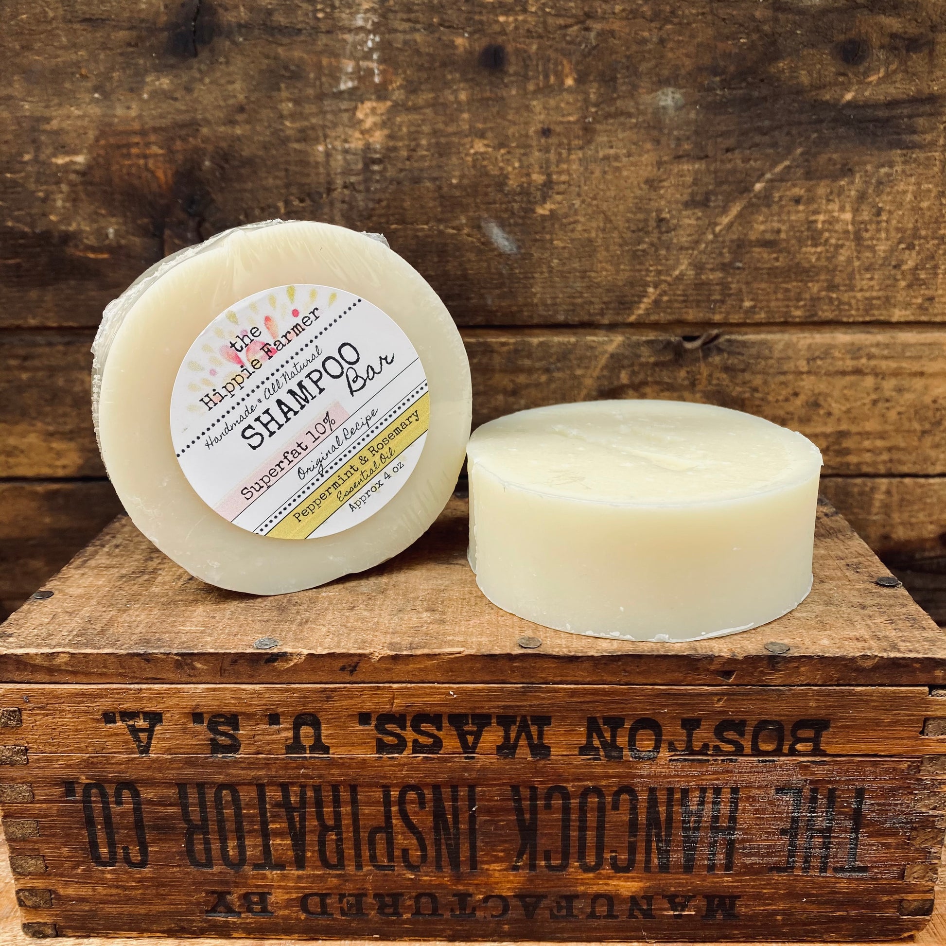 Shampoo Soap Bar - Peppermint & Rosemary - 3% or 10% Superfat - The Hippie Farmer