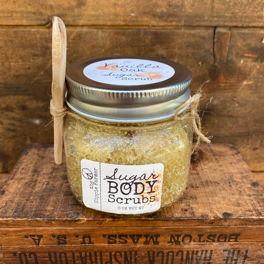 Sugar Body Scrub - Vanilla Oak - 8oz or 4oz - The Hippie Farmer