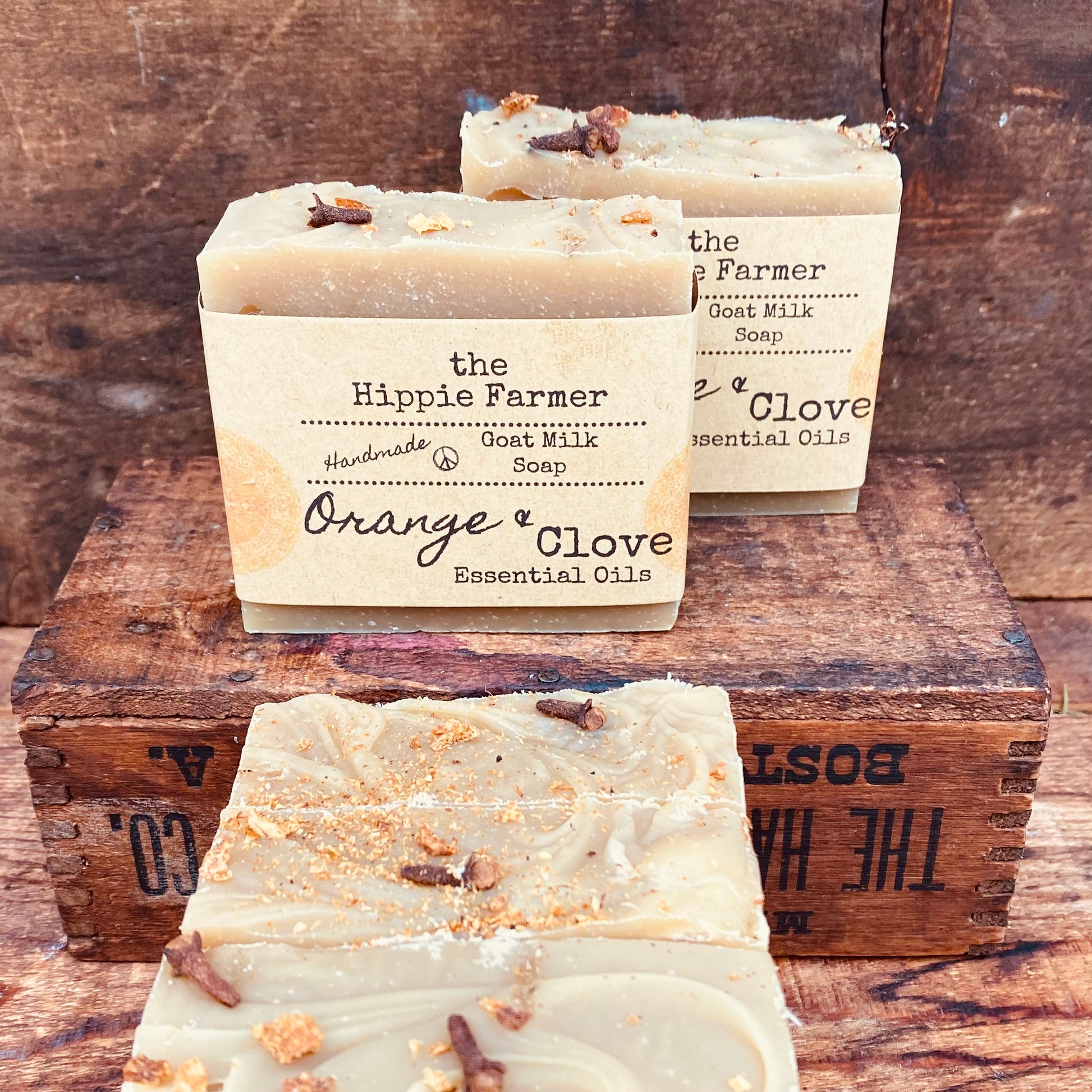 Seasonal Winter 2022 - Goat Milk Soap - Orange & Clove Essential Oils- 4.5oz - The Hippie Farmer