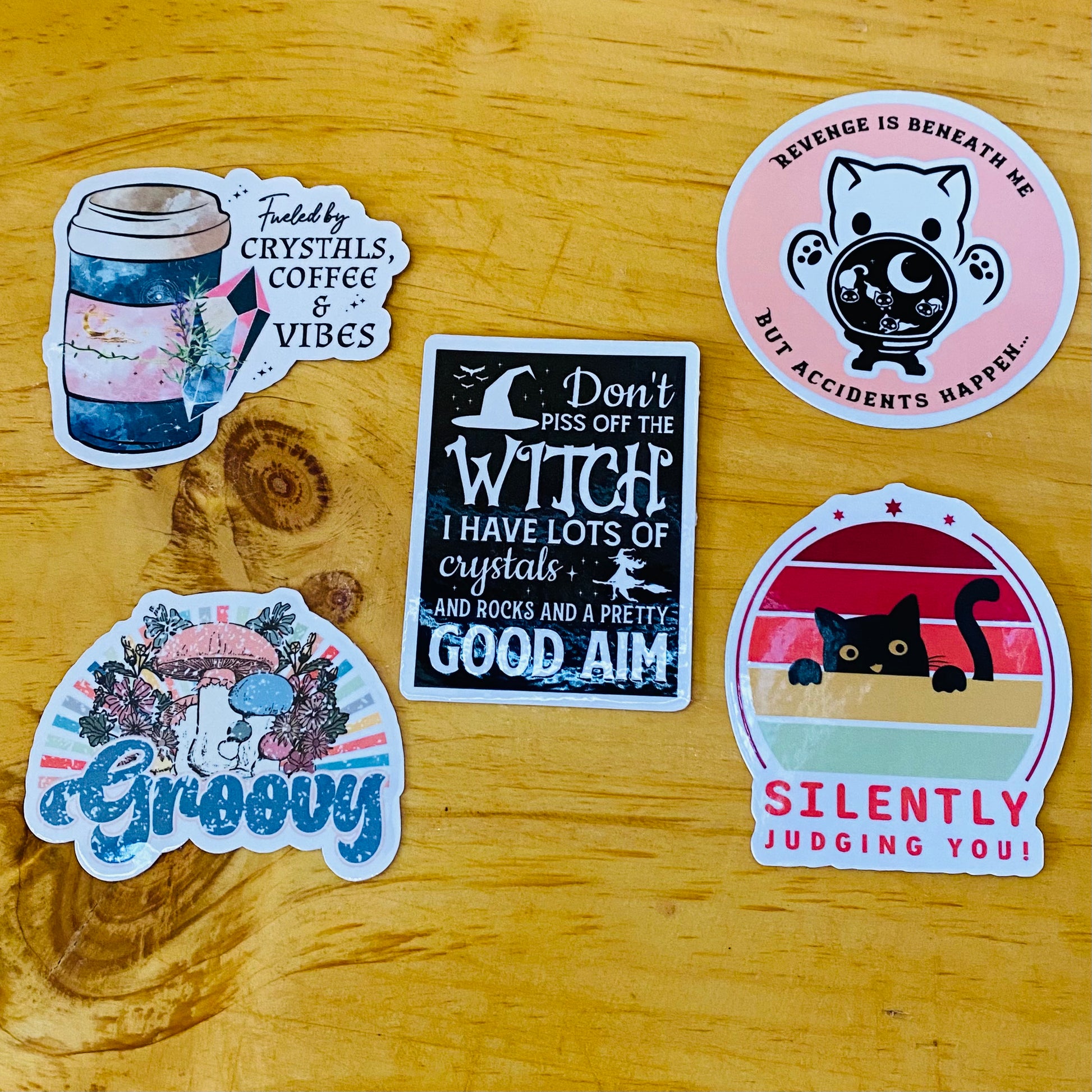 Lots of Vibes Sticker Collection - Small Vinyl Stickers - Sold Individually - The Hippie Farmer