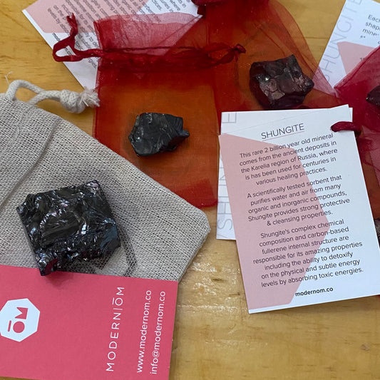 ELITE Shungite Raw Stones - Xsmall or Large - by Modern OM - The Hippie Farmer