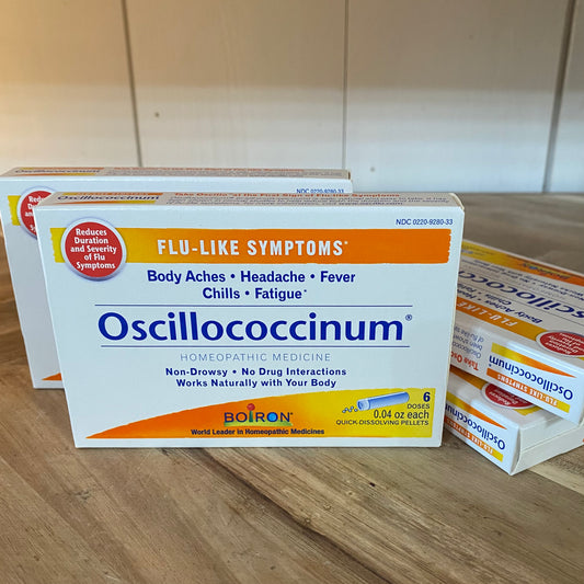 Oscillococcinum 6 Doses - Flu-Like Symptoms - by Boiron Homeopathic Medicine - The Hippie Farmer