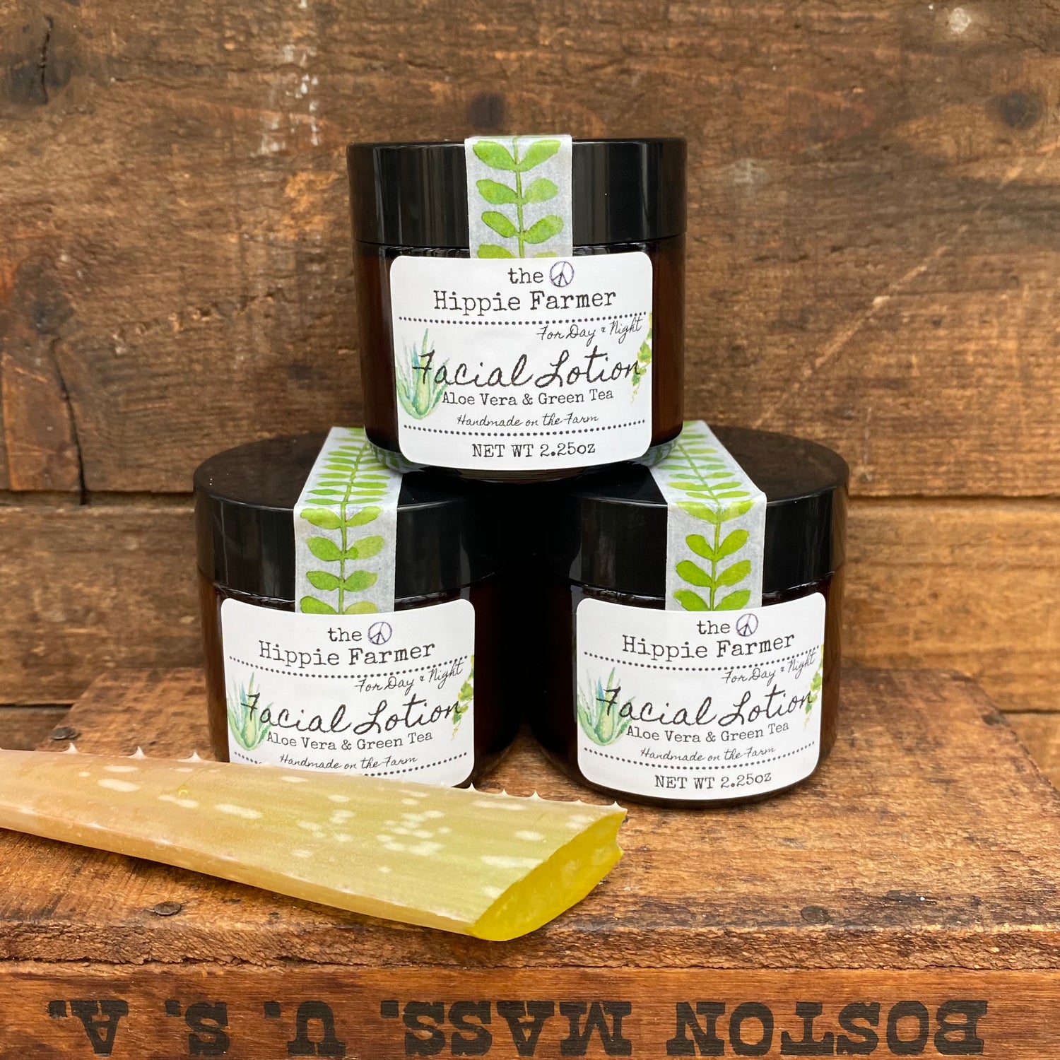 Facial Lotion with Aloe Vera & Green Tea - The Hippie Farmer