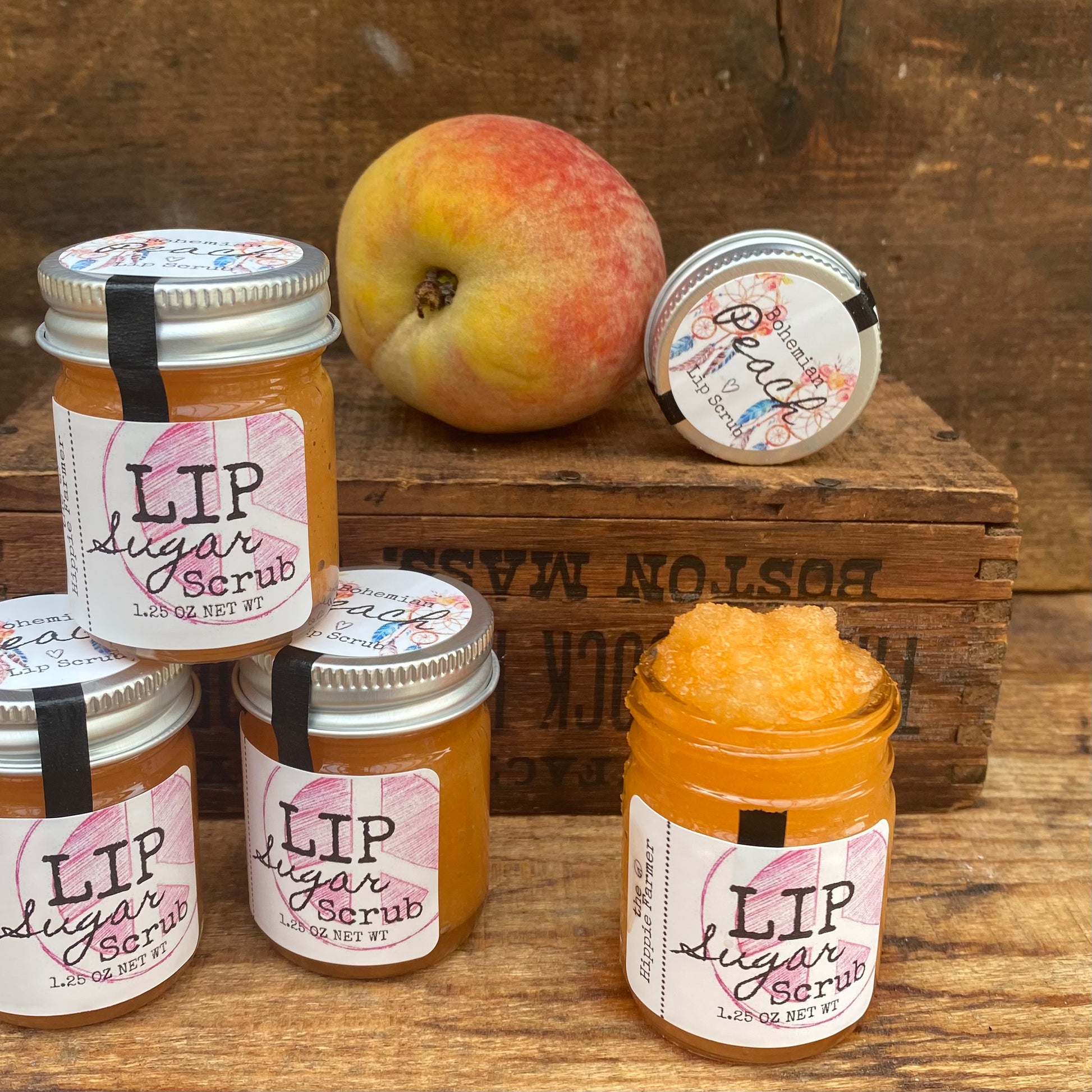 Bohemian Peach - Sugar Lip Scrub - 1.25 oz - The Hippie Farmer