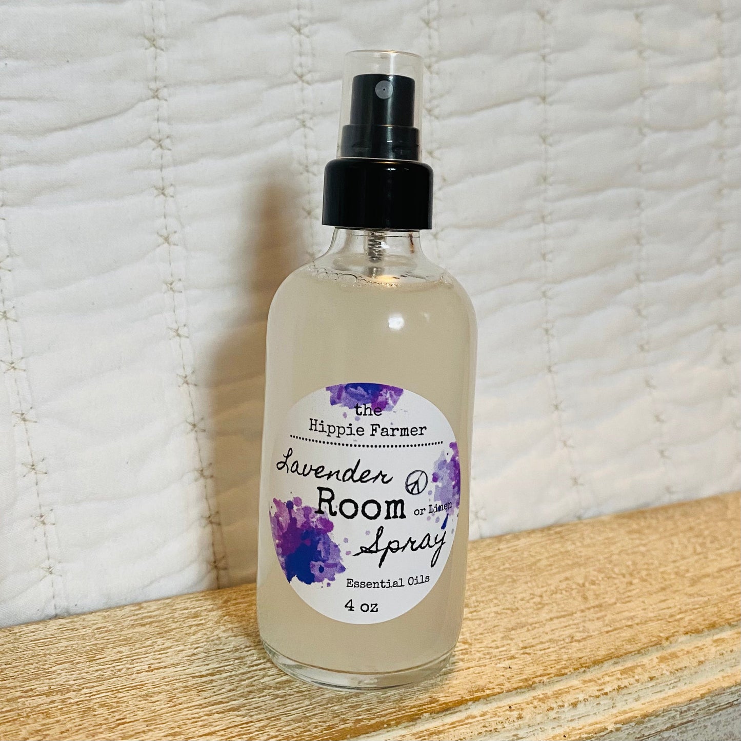 Organic Room & Linen Spray - 4 oz - with Essential Oils - The Hippie Farmer