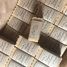 Load image into Gallery viewer, Goat Milk Soap Bar Favors - Weddings, Baby Showers, &amp; more... - Half bars (Bulk ONLY, 20 minimum) - The Hippie Farmer