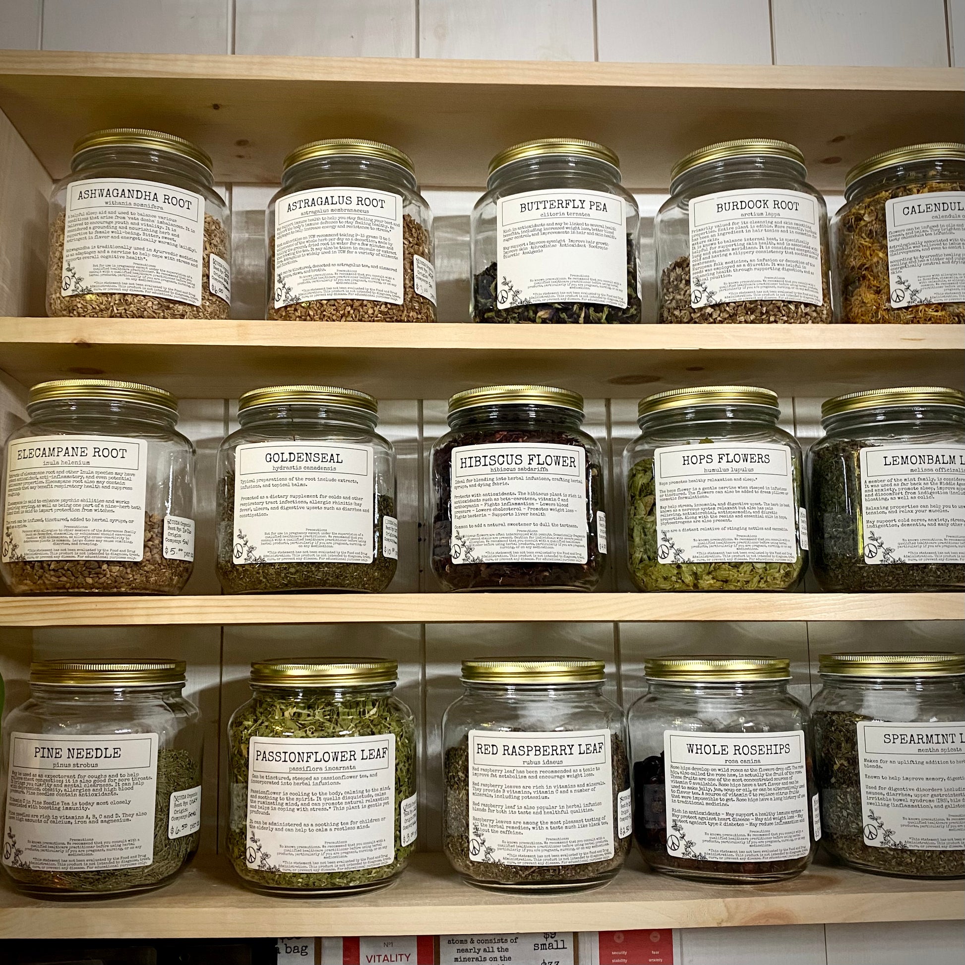 Loose Leaf Herbs - per half oz - Organic - The Hippie Farmer