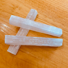Load image into Gallery viewer, “I am connected” Selenite Wand - The Hippie Farmer