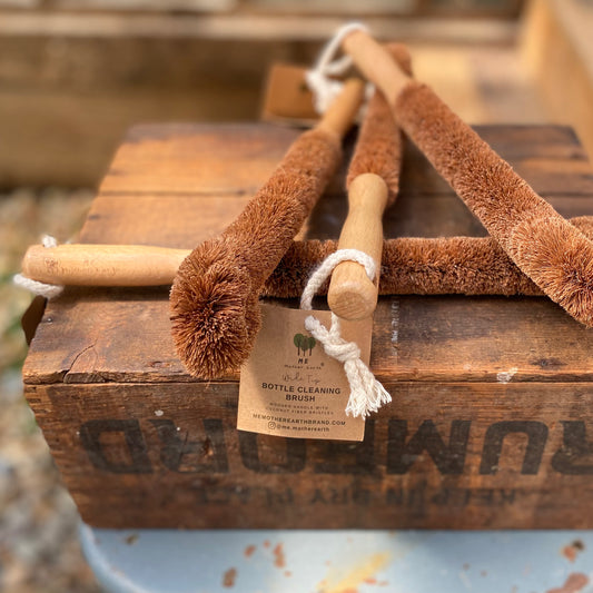 Coconut Bottle Cleaning Brush - Wide Tip - by Mother Earth ME - The Hippie Farmer