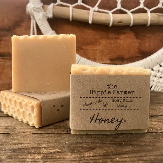 Goat Milk Soap - Honey - Local Raw - The Hippie Farmer