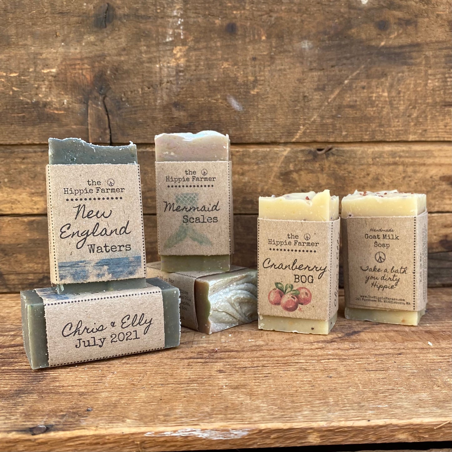 Goat Milk Soap Bar Favors - Weddings, Baby Showers, & more... - Half bars (Bulk ONLY, 20 minimum) - The Hippie Farmer