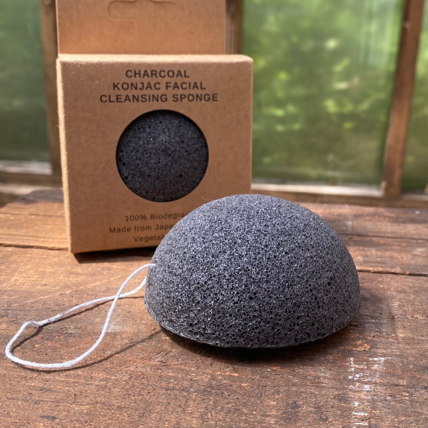 Konjac Biodegradable Sponge - Green Tea or Charcoal - by Mother Earth ME - The Hippie Farmer