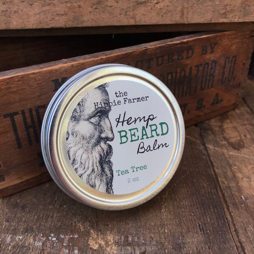 Hemp Beard Balm - 2 oz Tin - Tea Tree - The Hippie Farmer