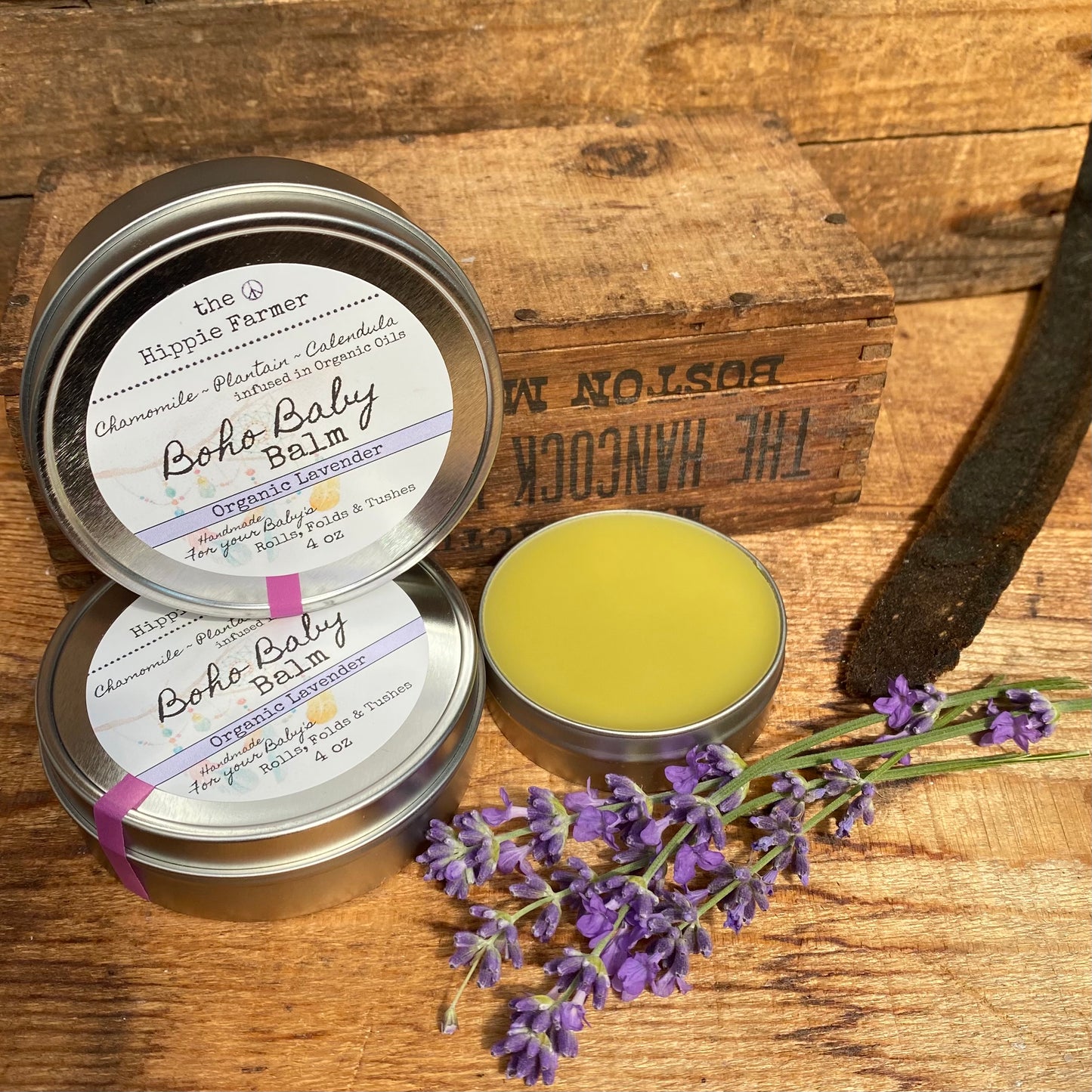 Boho Baby BALM - Organic Lavender EO 2oz or 4oz Tin - The Hippie Farmer