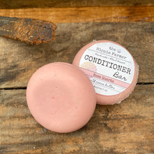 Load image into Gallery viewer, Natural Solid Conditioner Bar - with Cocoa Butter or with Keratin &amp; Honeyquat- Rose Quartz 2 oz - The Hippie Farmer