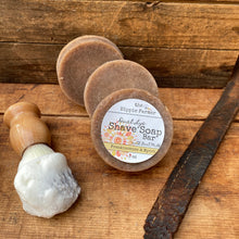 Load image into Gallery viewer, Old Fashioned Dual Lye Shave Soap - Frankincense &amp; Myrrh - 3oz - The Hippie Farmer