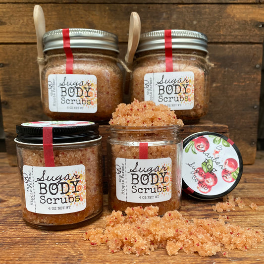 Sugar Body Scrub - Cranberry Bog - 8oz or 4oz - The Hippie Farmer