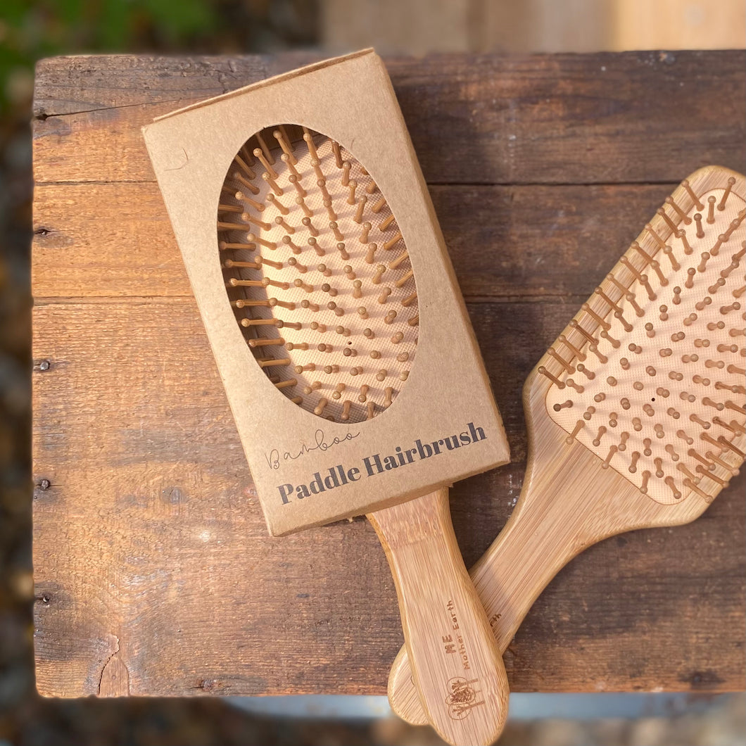 Bamboo Paddle Hairbrush - By Mother Earth ME - The Hippie Farmer